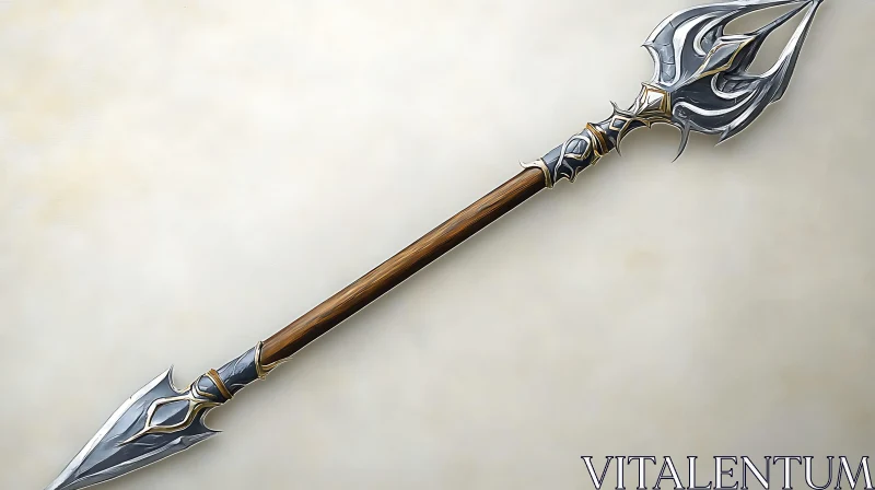 Intricate Spear Illustration AI Image