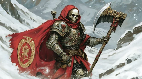 Skeletal Knight in Snowy Battleground