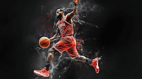 Athlete with a Basketball