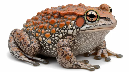 Textured Frog Close-up with Unique Colors