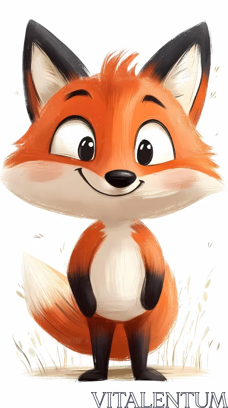 Playful Cartoon Fox AI Image