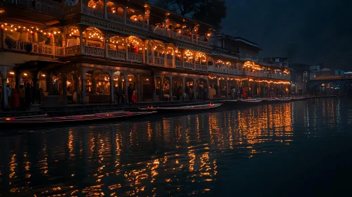 Illuminated Buildings at Night