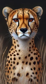 Cheetah Among Tall Grass