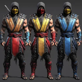 Colorful Ninja Warriors from Mortal Kombat