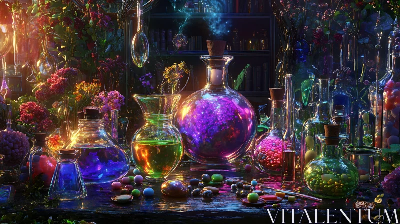 AI ART Mystical Alchemist Still Life