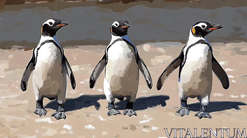 AI ART Penguins in Artistic Style