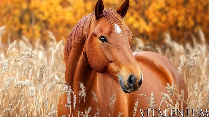 AI ART Horse in Autumn