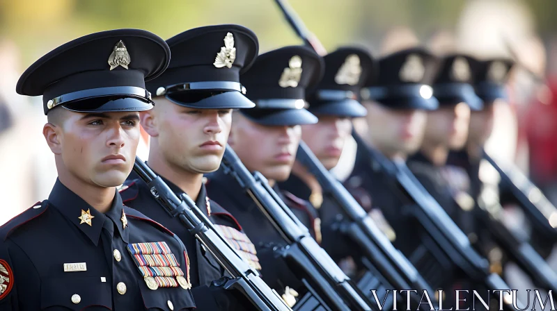 Formal Military Parade Formation AI Image