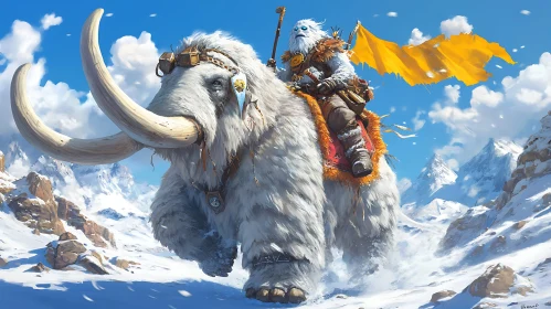 Winter Journey on a Giant Mammoth