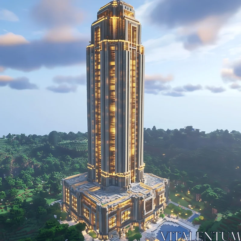 AI ART Impressive Pixel Art Architecture in Minecraft