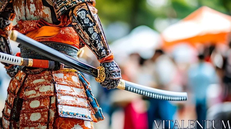 Traditional Samurai Warrior with Sword AI Image