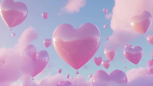 Floating Heart Balloons