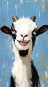 Playful Goat Painting