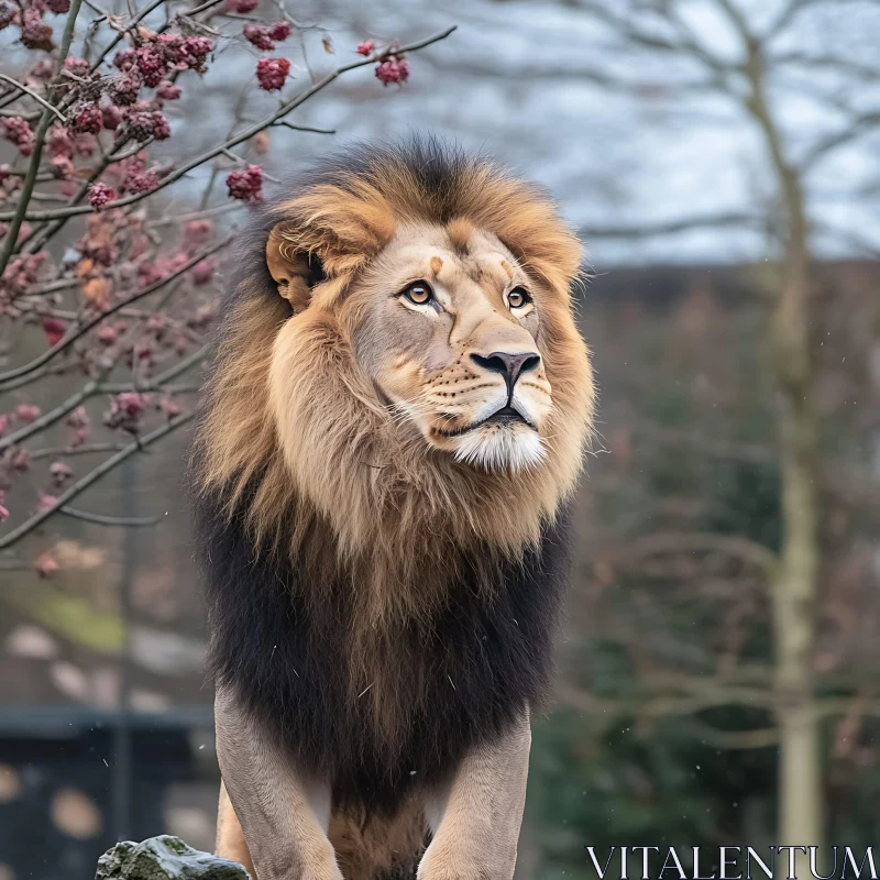 AI ART Lion in Winter