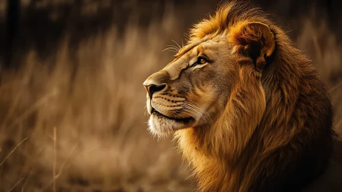 Lion in Golden Light