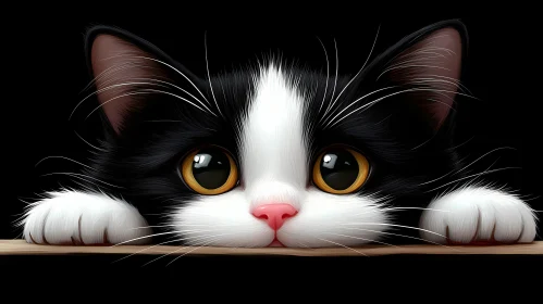 Cute Kitten with Expressive Eyes