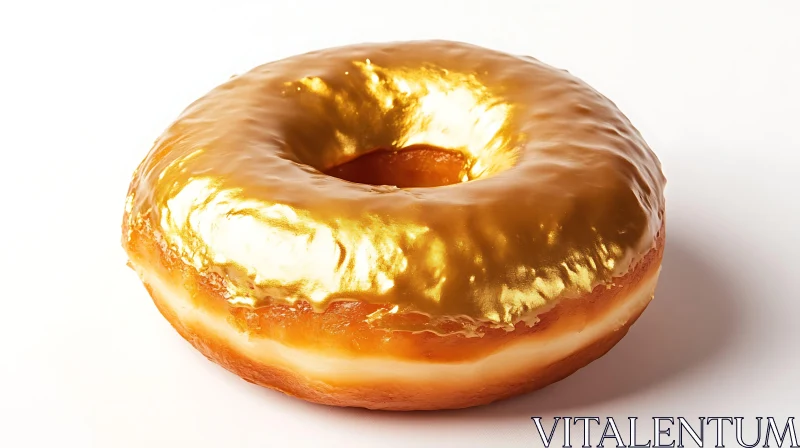 Shiny Glazed Donut AI Image