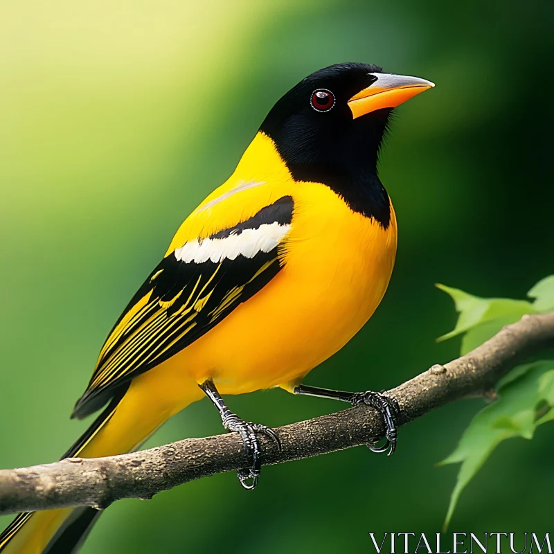 Striking Oriole Bird Close-up AI Image