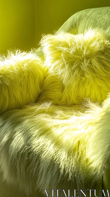 Soft Yellow Cushions in Sunlight AI Image