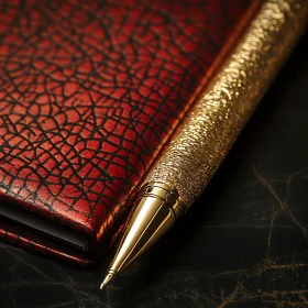 Elegant Journal with Golden Pen