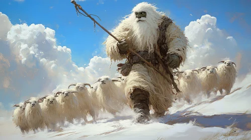 Snowy Expedition with the Yeti and Sheep