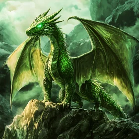 Emerald Dragon Guardian of the Peaks