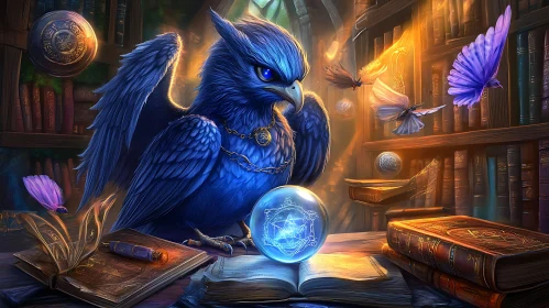 Mystical Owl Sorcerer with Crystal Sphere