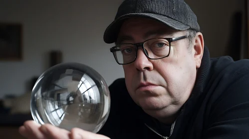 Reflective Sphere Portrait of a Man