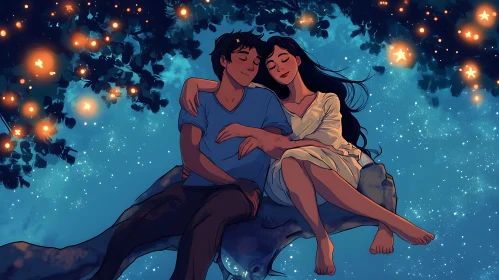 Serene Embrace Under the Stars