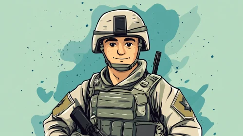 Stylized Soldier Portrait