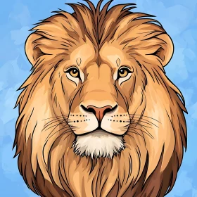 Lion Head Illustration