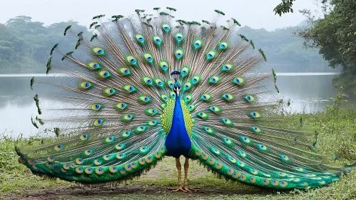 Peacock's Grand Display of Plumage
