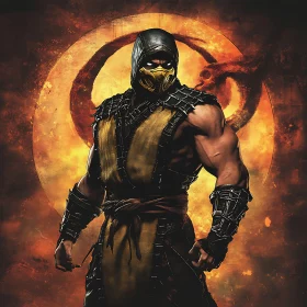 Warrior in Yellow and Black Suit