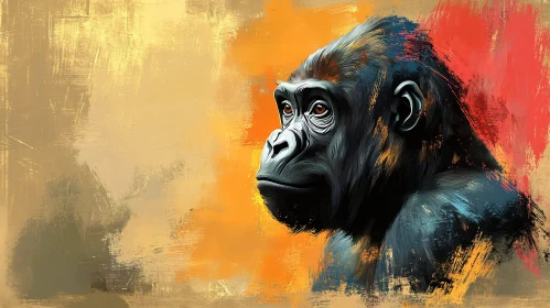 Expressive Gorilla Art