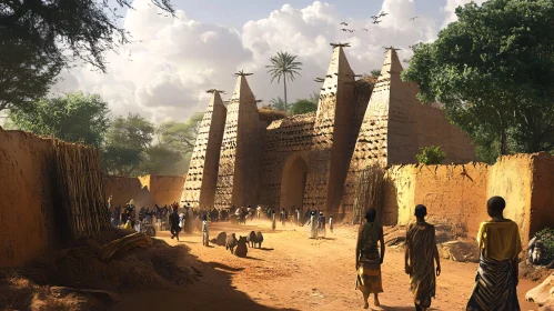 Adobe Village in Africa