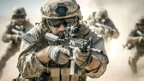 American Soldiers on Patrol
