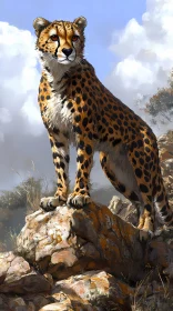 Wild Cheetah in Natural Habitat