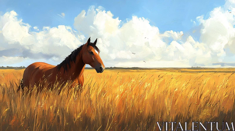 AI ART Serene Equine Landscape