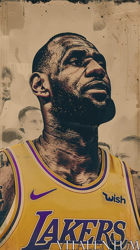 AI ART LeBron James Lakers Artwork