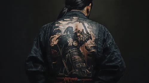 Detailed Samurai Tattoo Art on Back