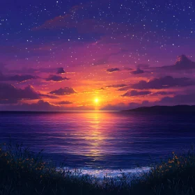 Tranquil Sunset Ocean View