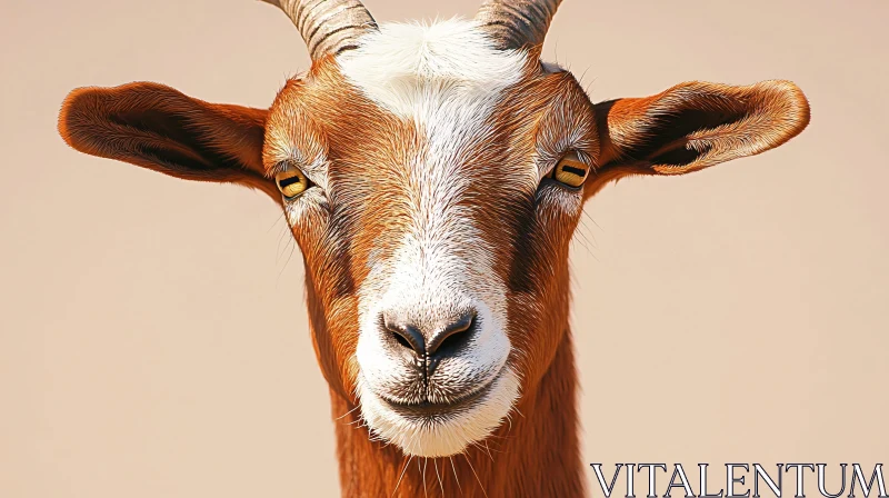 Portrait of a Goat AI Image