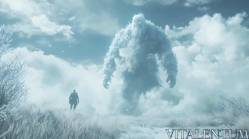 Cloud Yeti Confrontation AI Image