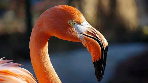 Close-up of a Flamingo Head