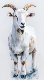 Textured Goat Image with Expressive Eyes