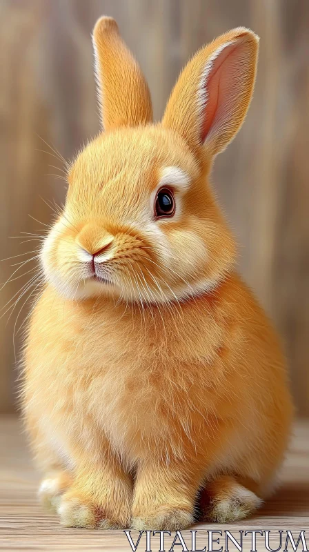 Charming Fluffy Rabbit with Soft Ears AI Image