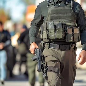 Armed Soldier on Duty