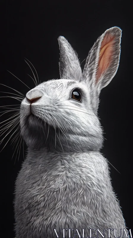 Exquisite Rabbit Portrait AI Image