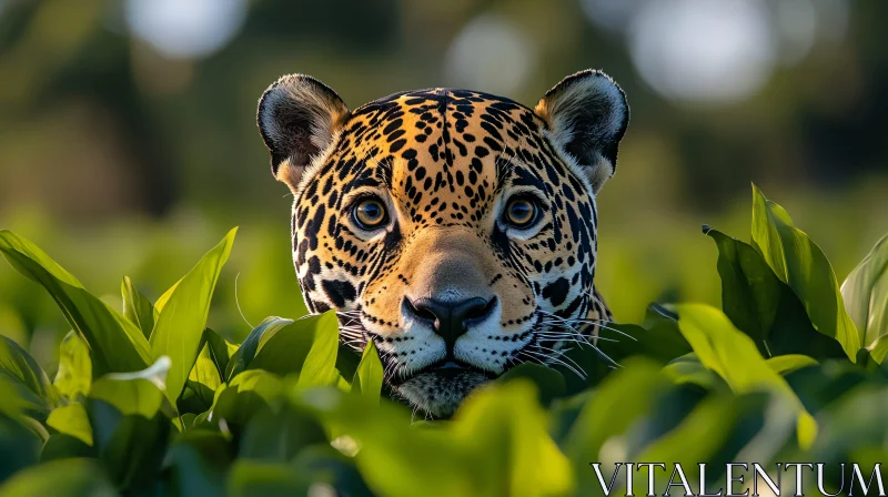 Jungle Jaguar Gaze AI Image