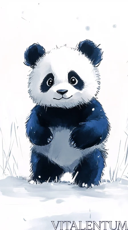 Charming Panda Artwork AI Image